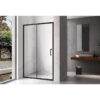 Shower door sliding KZ14D black 1250-1300mm glass 6mm