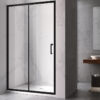 Shower door sliding KZ14E black 1350-1400mm glass 6mm