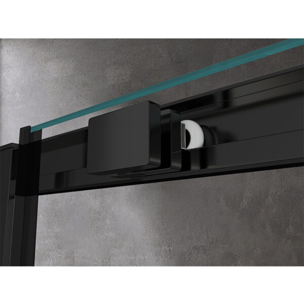 Shower door sliding KZ14E black 1350-1400mm glass 6mm