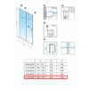 Shower door sliding KZ14E black 1350-1400mm glass 6mm