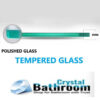 Shower door hinged shower screen SH06B 900mm glass 6mm