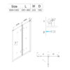 Shower door hinged shower screen SH06B 900mm glass 6mm