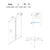 Shower door hinged shower screen SH06C 1000mm glass 6mm