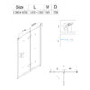 Shower door hinged shower screen SH06E 1200mm glass 6mm