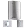 Pentagonal Shower Cabin KZ10B Chrome 900x900mm