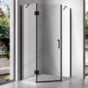 Pentagonal Shower Cabin KZ10B Black 900x900mm