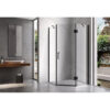 Pentagonal Shower Cabin KZ10B Black 900x900mm