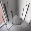 Pentagonal Shower Cabin KZ10B Black 900x900mm