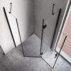 Pentagonal Shower Cabin KZ10B Black 900x900mm