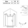 Pentagonal Shower Cabin KZ91B Chrome 900x900mm