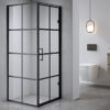 Square shower cabin R-BS10A Black 800x800mm