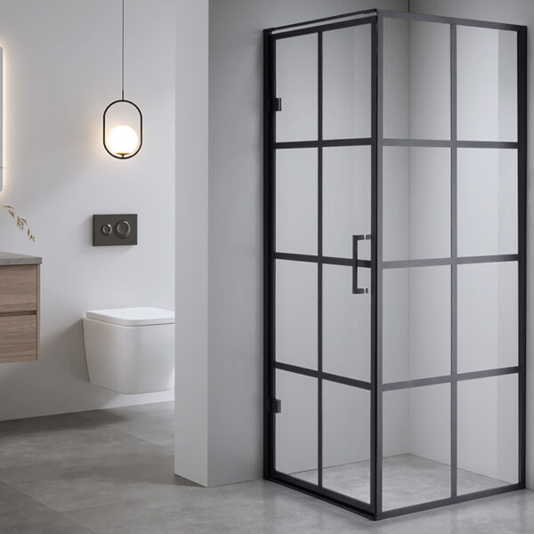 Square shower cabin R-BS10A Black 800x800mm