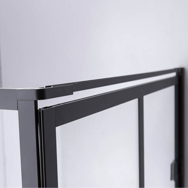 Square shower cabin R-BS10A Black 800x800mm