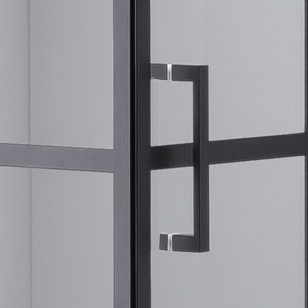 Square shower cabin R-BS10A Black 800x800mm
