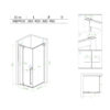 Square shower cabin R-BS11B Black 900x900mm