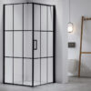 Square shower cabin R-BS13B Black 900x900mm