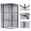Square shower cabin R-BS13B Black 900x900mm