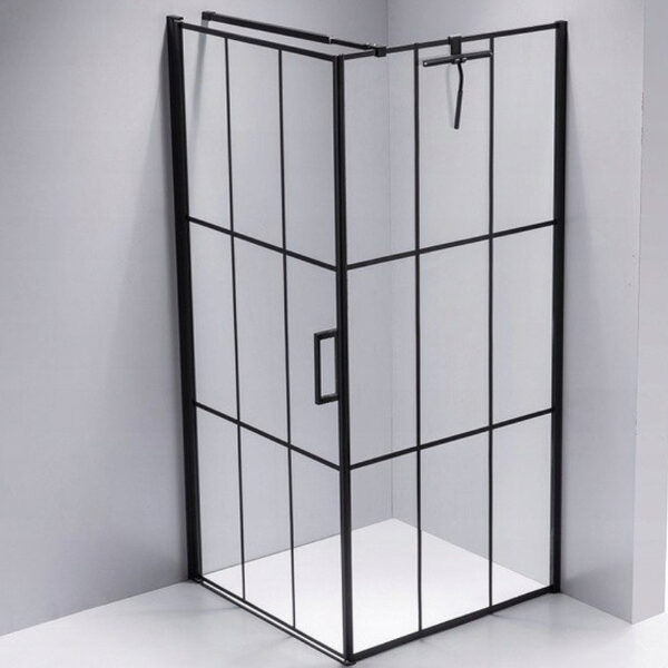 Square shower cabin R-BS13A Black 800x800mm