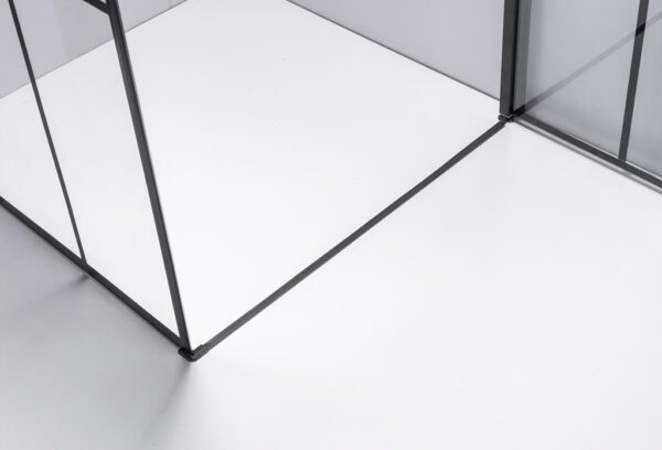 Square shower cabin R-BS13A Black 800x800mm
