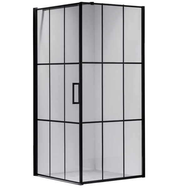 Square shower cabin R-BS13A Black 800x800mm