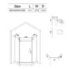 Pentagonal Shower Cabin KZ91A Chrome 800x800mm