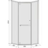 Pentagonal Shower Cabin KZ4026A 800x800mm Glass 8mm