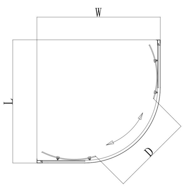 Quadrant Shower Cabin Q-BS01B 900x900mm