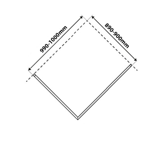 Rectangular shower cabin S-BS16A Black 1000x900mm