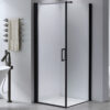 Square shower cabin R-BS04A Black 800x800mm