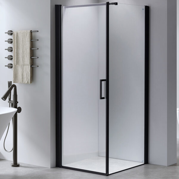Square shower cabin R-BS04A Black 800x800mm