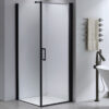 Square shower cabin R-BS04A Black 800x800mm