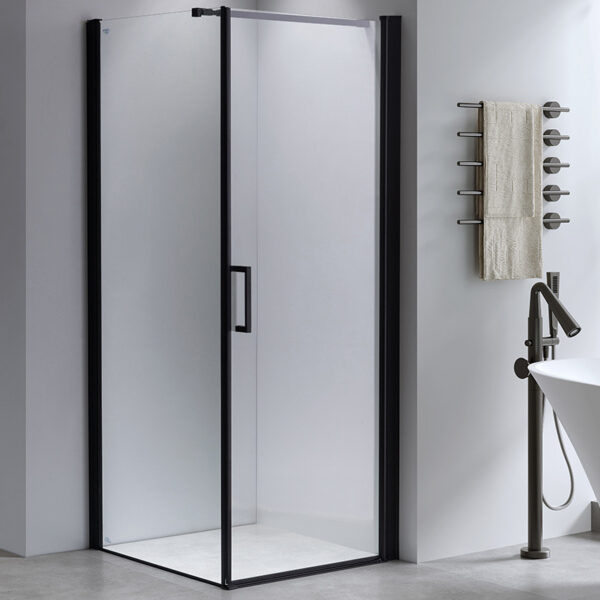 Square shower cabin R-BS04A Black 800x800mm