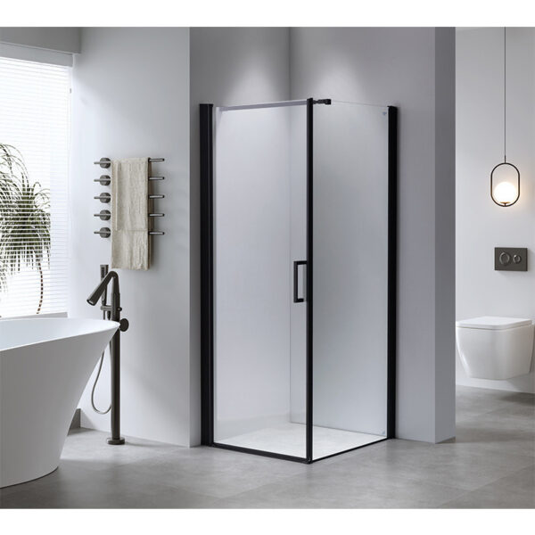 Square shower cabin R-BS04A Black 800x800mm
