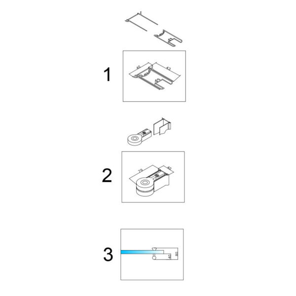 Square shower cabin R-BS04A Black 800x800mm