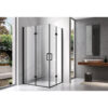 Rectangular shower cabin S-KZ12B Black 1000x800mm Glass 6mm