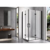 Rectangular shower cabin S-KZ12A Black 900x800mm Glass 6mm