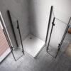 Rectangular shower cabin S-KZ12A Black 900x800mm Glass 6mm