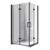 Rectangular shower cabin S-KZ12A Black 900x800mm Glass 6mm