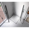 Rectangular shower cabin S-KZ12A Black 900x800mm Glass 6mm
