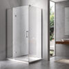 Rectangular shower cabin S-KZ02A Chrome 900x800mm