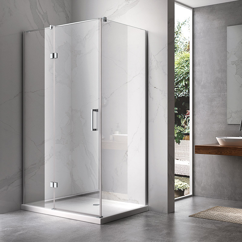 Rectangular shower cabin S-KZ02A Chrome 900x800mm