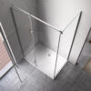Rectangular shower cabin S-KZ02A Chrome 900x800mm