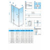 Rectangular shower cabin S-KZ02A Chrome 900x800mm
