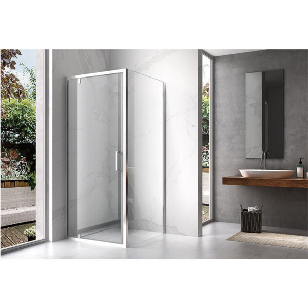 Rectangular shower cabin S-KZ05A Chrome 900x800mm