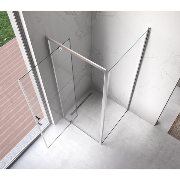 Rectangular shower cabin S-KZ05A Chrome 900x800mm