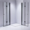 Square shower cabin R-BS05C Black 1000x1000mm