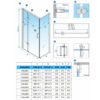 Square shower cabin R-KZ01B Chrome 800x800mm glass 6mm