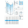 Square shower cabin R-KZ01C Chrome 900x900mm glass 6mm