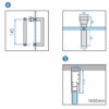 Square shower cabin R-KZ01D Chrome 1000x1000mm glass 6mm
