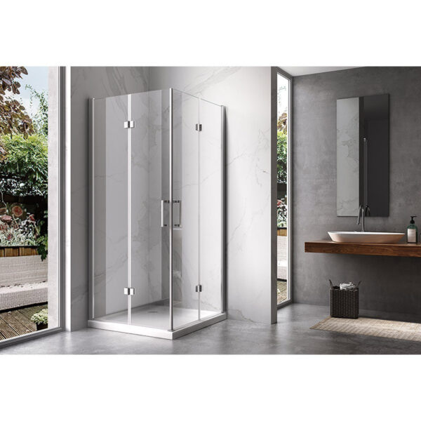 Square shower cabin R-KZ08C Chrome 900x900mm glass 6mm